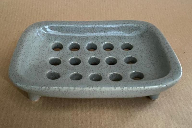 Plastic free ceramic soap dish