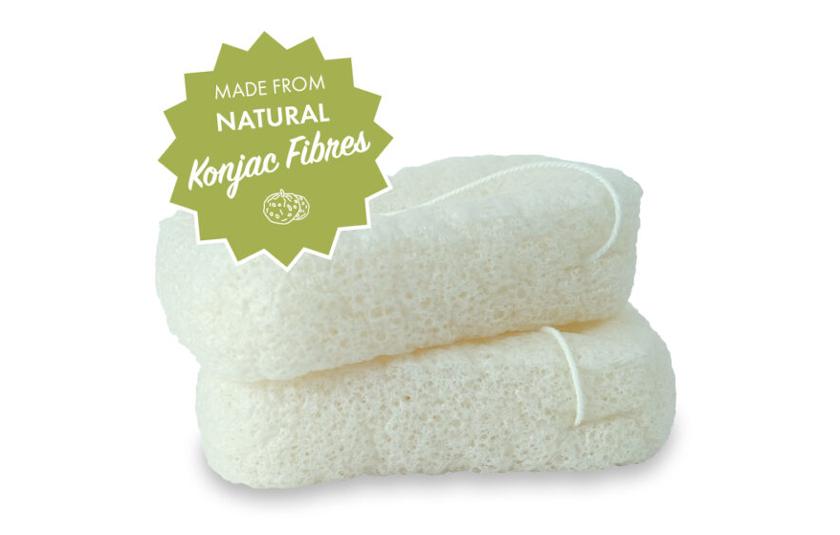 Plastic free konjac sponge