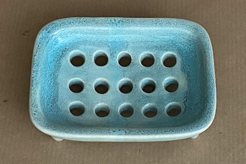 Plastic free ceramic soap dish