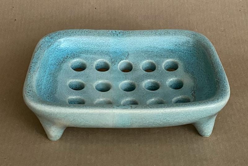 Plastic free ceramic soap dish