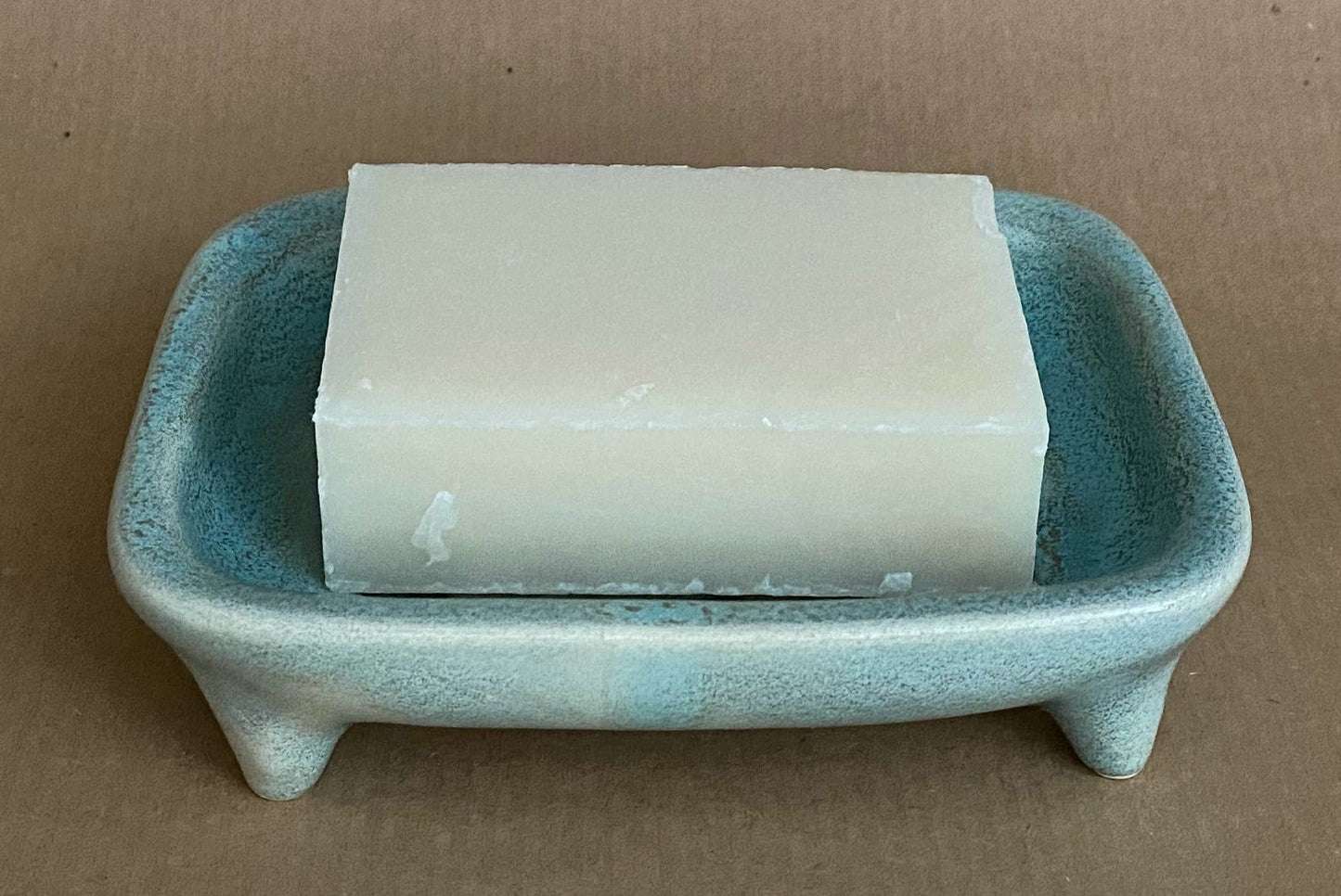 Plastic free ceramic soap dish