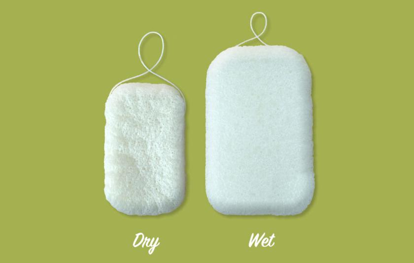 Plastic free konjac sponge