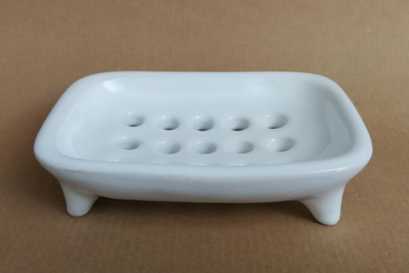 Plastic free ceramic soap dish