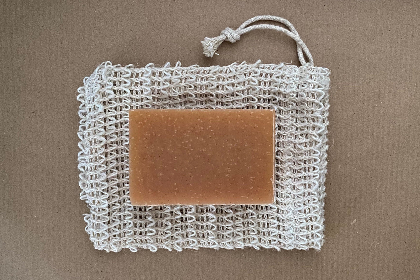 sisal soap saver bag pouch with soap