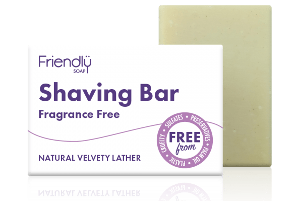 Plastic free shaving soap bar - fragrance free