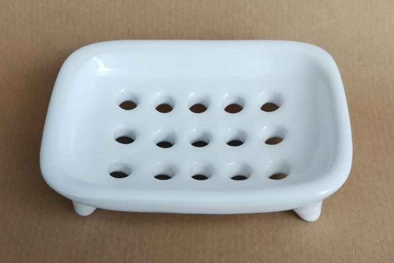 Plastic free ceramic soap dish