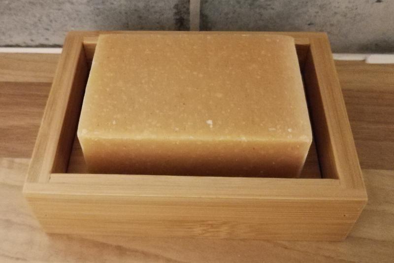 Plastic free bamboo soap dish